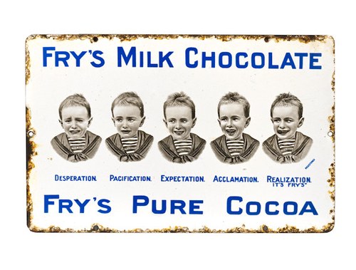 A Fry's Five Boys enamel sign, For Sale by Auction