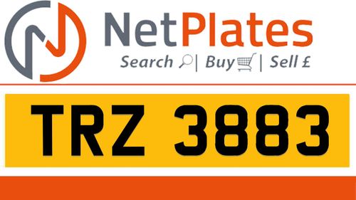 Picture of TRZ 3883 Private Number Plate On DVLA Retention Ready To Go - For Sale
