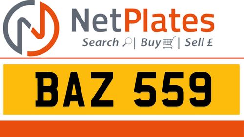 Picture of BAZ 559 Private Number Plate On DVLA Retention Ready To Go - For Sale
