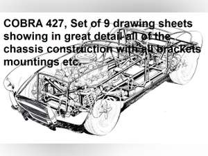 1966 Shelby Cobra 427 complete set of 9 drawings for 4” diameter For Sale (picture 1 of 4)