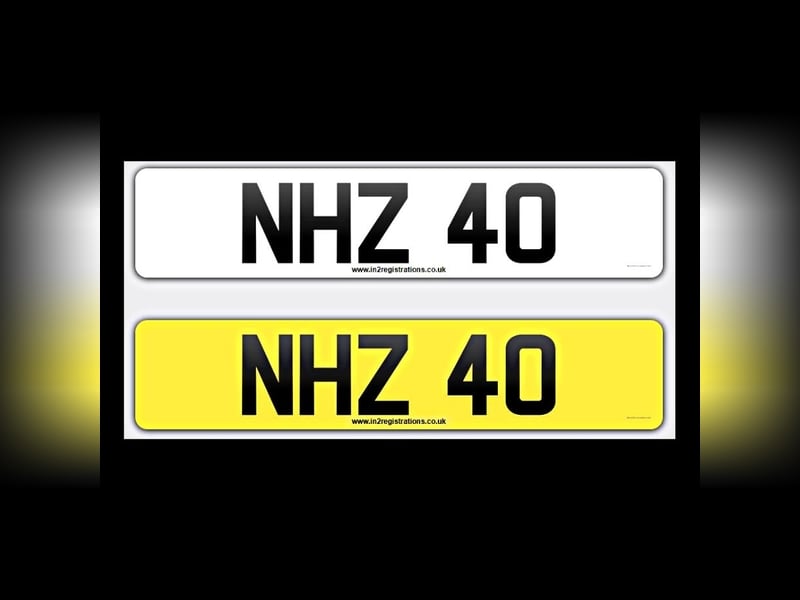 NHZ 40 Dateless 3x2 Number Plate
