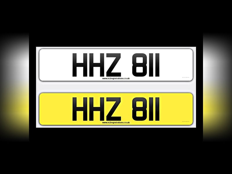 HHZ 811 Dateless 3x3 Number Plate