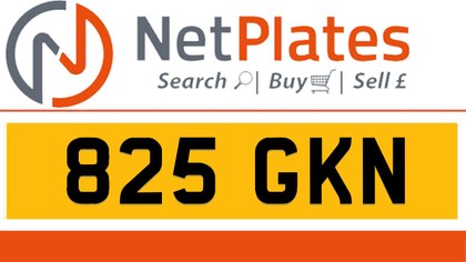 825 GKN Private Number Plate On DVLA Retention Ready To Go