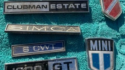 Various car badges some rare 50s 60s 70s prices from £10