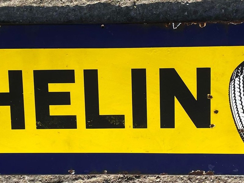 Vintage Michelin sign approximately 6 foot long 2 feet high