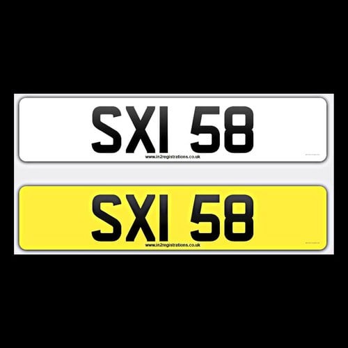 SXI 58 Dateless 3x2 Number Plate SOLD