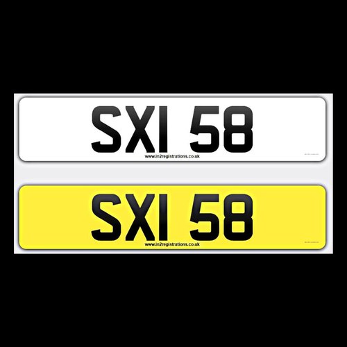 SXI 58 Dateless 3x2 Number Plate VERKAUFT