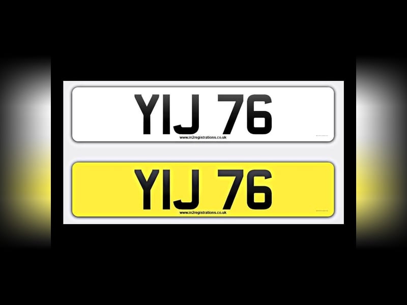 YIJ 76 Dateless 3x2 Number Plate