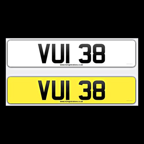 VUI 38 Dateless 3x2 Number Plate SOLD