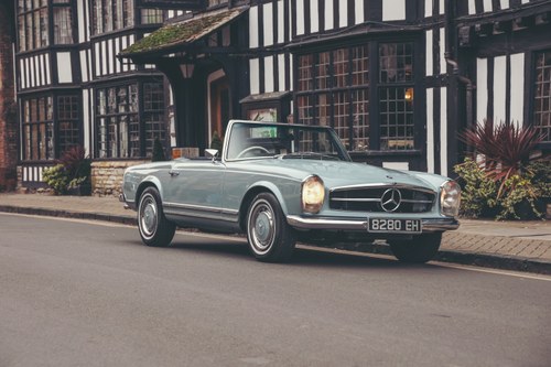 1967 Mercedes 250SL Pagoda in Horizon Blue with Blue MB Tex For Sale