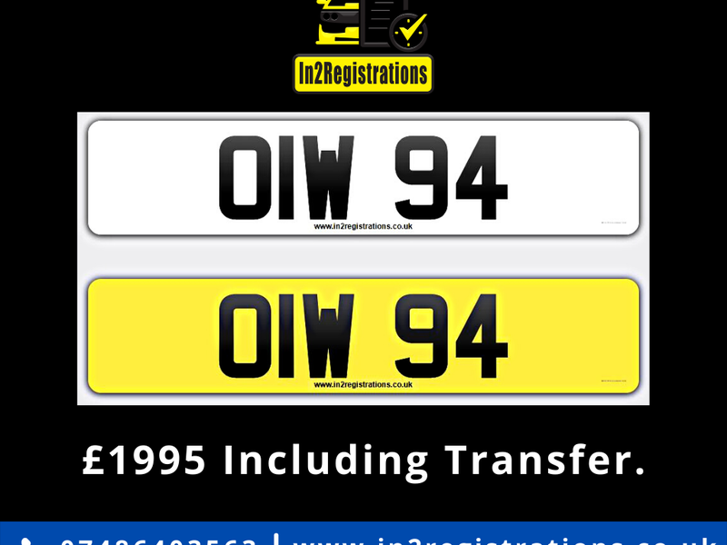OIW 94 Dateless 3x2 Number Plate