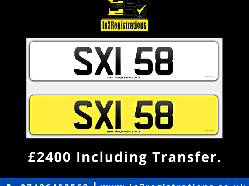 SXI 58 Dateless 3x2 Number Plate