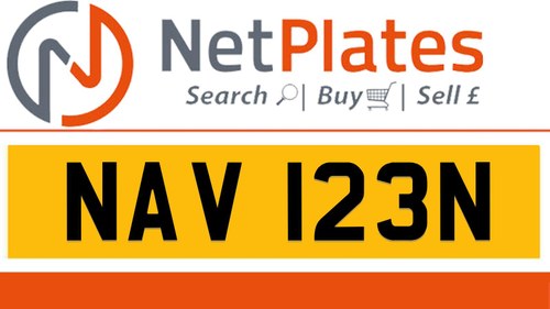 NAV 123N NAV Private Number Plate On DVLA Retention Ready For Sale