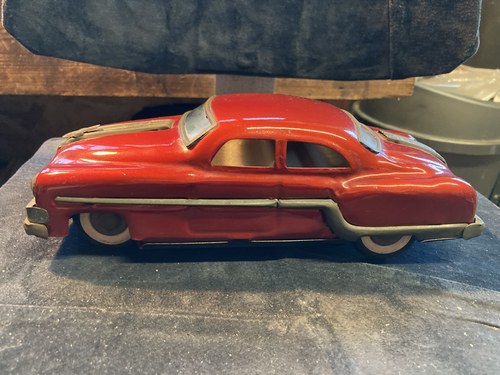1950 Minister toy tin plate self propelled car For Sale