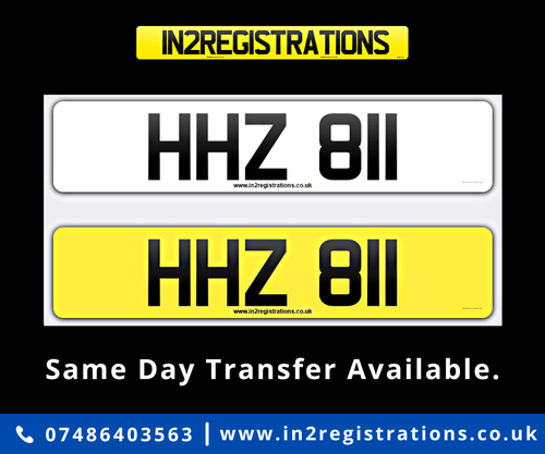 HHZ 811 Dateless 3x3 Number Plate VENDIDO