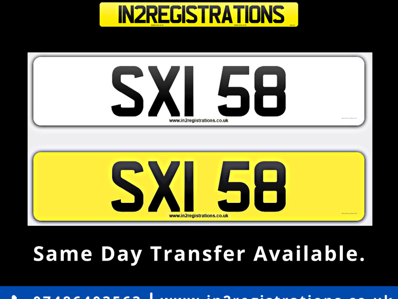 SXI 58 Dateless 3x2 Number Plate