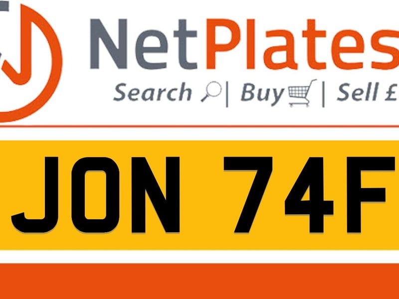 JON 74F Private Number Plate On DVLA Retention Ready To Go