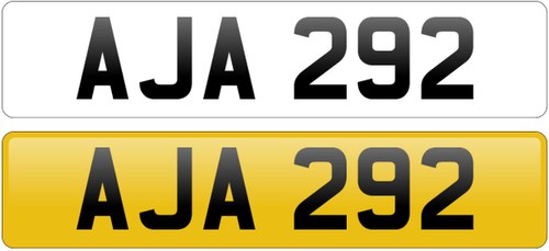 Registration Number ‘AJA 292’ For Sale by Auction