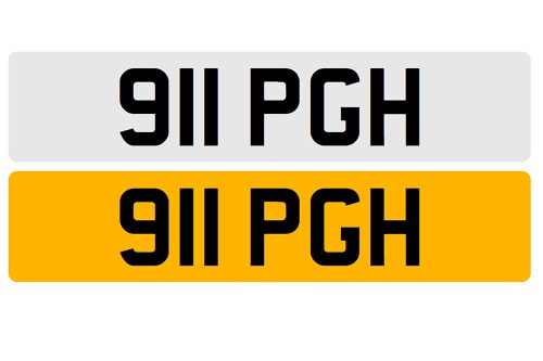 Cherished plate '911 PGH' SOLD