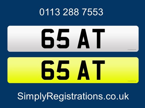 65 AT - Private number plate VENDUTO