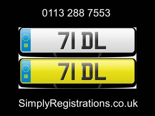 71 DL - Private number plate In vendita