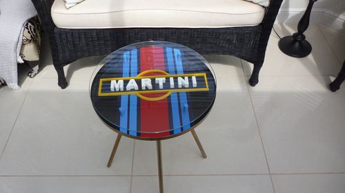 Picture of 2023 Martini Themed Side Table. - For Sale