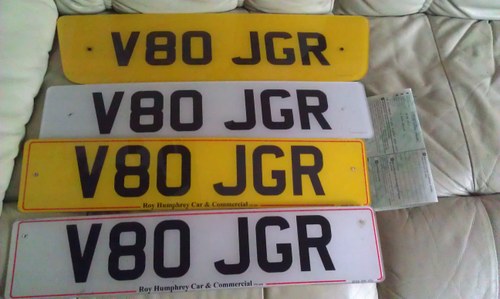 V80 JGR private plate on retention