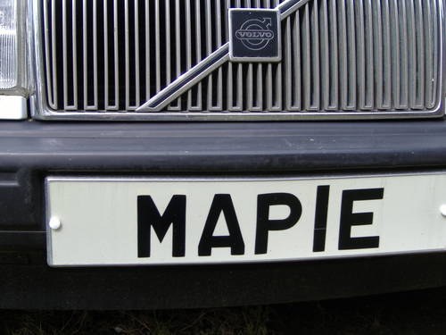 MAPLE  REGISTRATION NUMBER (MAP1E) (MAP    1E) etc For Sale