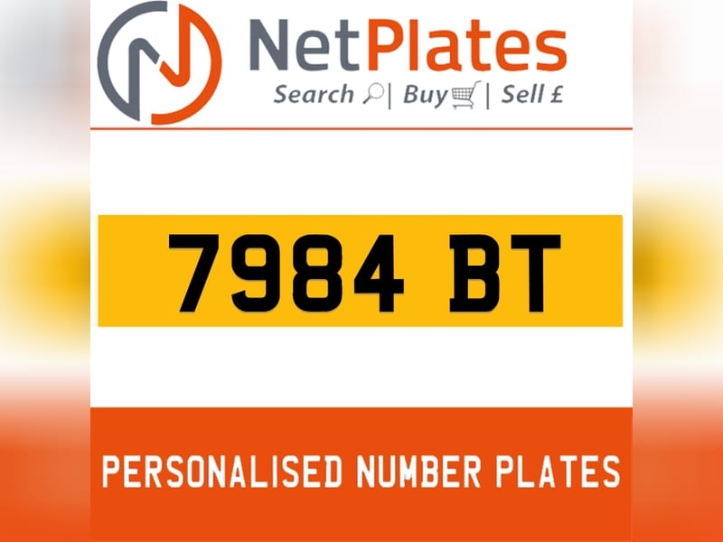 7984 BT Private Number Plate On DVLA Retention Ready To Go