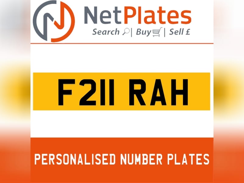 F211 RAH FARAH Private Number Plate On DVLA Retention