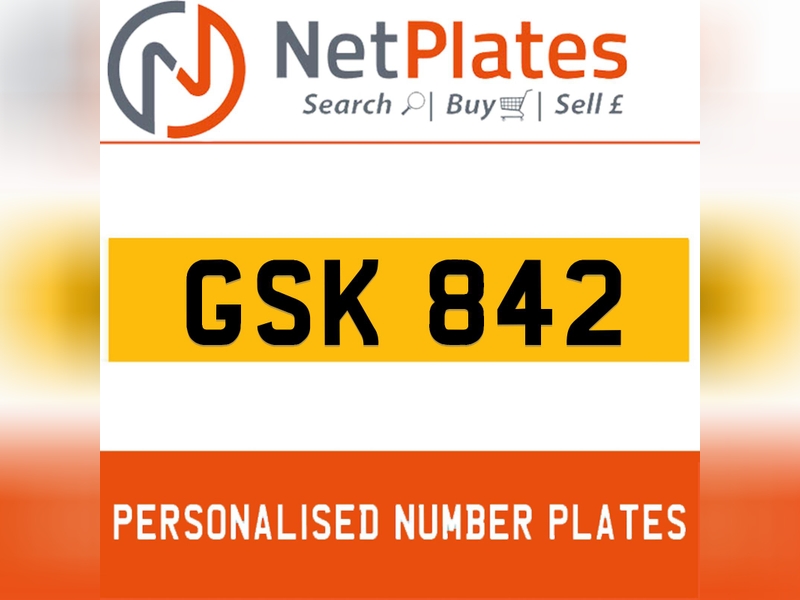 GSK 842 Private Number Plate On DVLA Retention Ready To Go