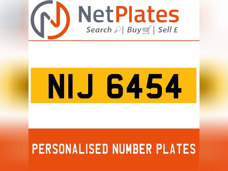 NIJ 6454 Private Number Plate On DVLA Retention Ready To Go