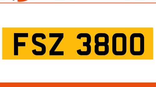 Picture of FSZ 3800 Private Number Plate On DVLA Retention Ready To Go - For Sale
