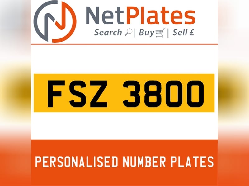 FSZ 3800 Private Number Plate On DVLA Retention Ready To Go
