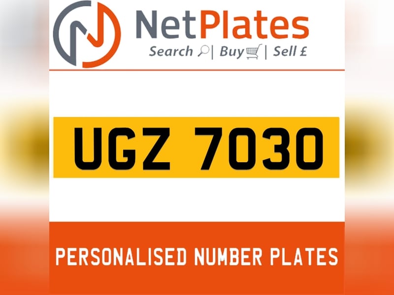 UGZ 7030 Private Number Plate On DVLA Retention Ready To Go