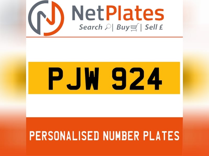 PJW 924 Private Number Plate On DVLA Retention Ready To Go