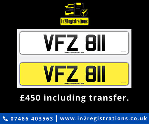 VFZ 811 Dateless 3x3 Number Plate VERKAUFT