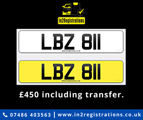 LBZ 811 Dateless 3x3 Number Plate SOLD