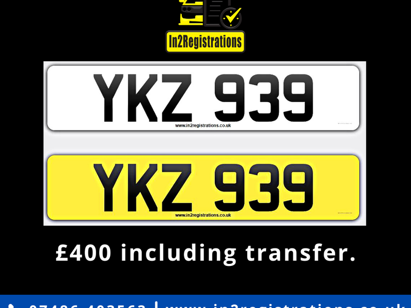YKZ 939 Dateless 3x3 Number Plate
