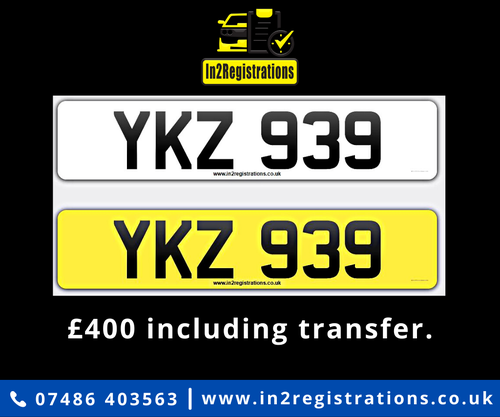 YKZ 939 Dateless 3x3 Number Plate VERKAUFT