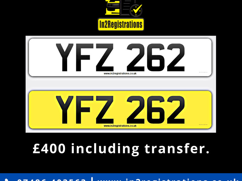 YFZ 262 Dateless 3x3 Number Plate
