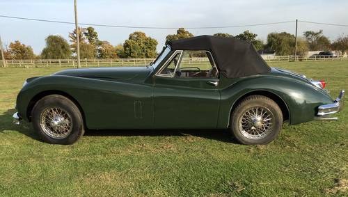 Jaguar XK140 drop head coupe, British racing green For Sale