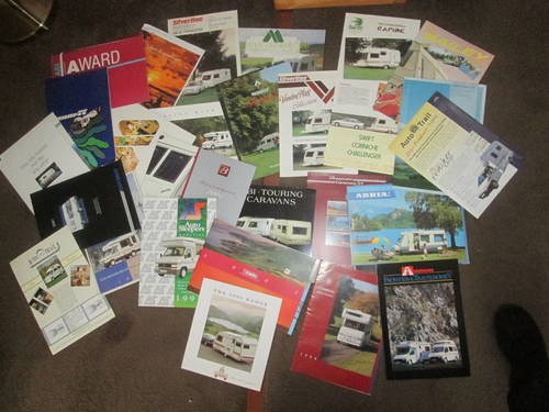 Motorhomes,campers and Caravans Brochures. In vendita