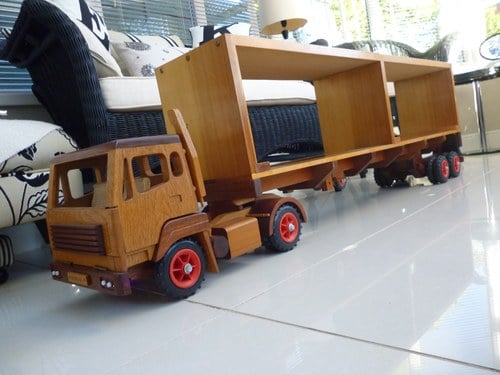 Handmade Wooden Truck & Traile - 6