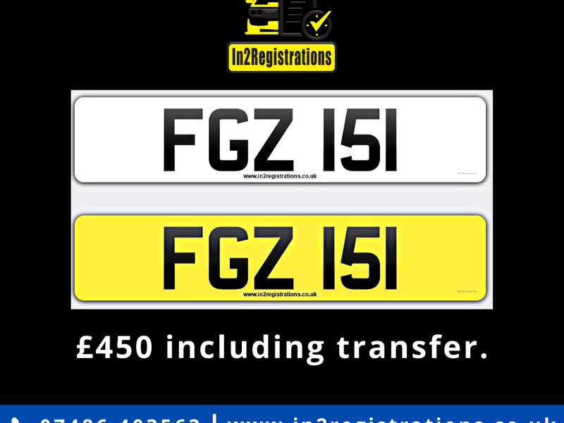 FGZ 151 Dateless 3x3 Number Plate