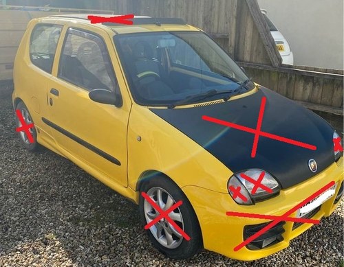 Fiat Seicento Abarth parts. STRIPPED. Priced or £150 all