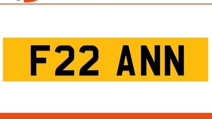 F22 ANN FRAN Private Number Plate On DVLA Retention Ready