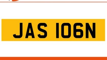 JAS 106N JASON Private Number Plate On DVLA Retention Ready
