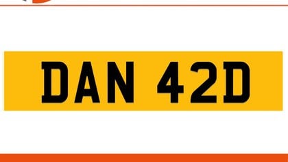 DAN 42D Private Number Plate On DVLA Retention Ready To Go
