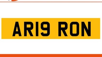 AR19 RON ARRON Private Number Plate On DVLA Retention Ready